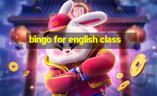 bingo for english class