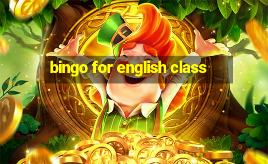 bingo for english class