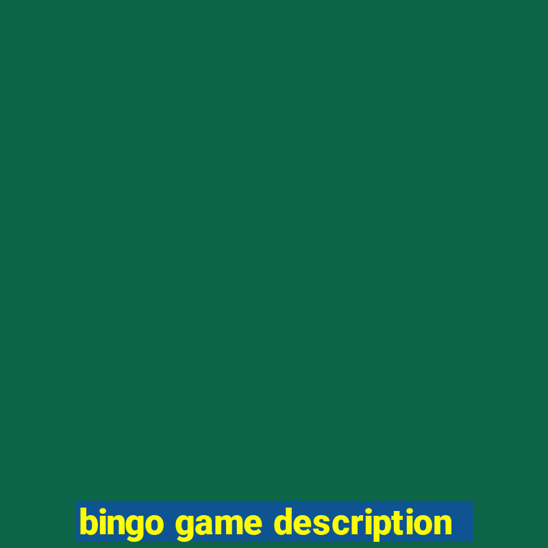 bingo game description